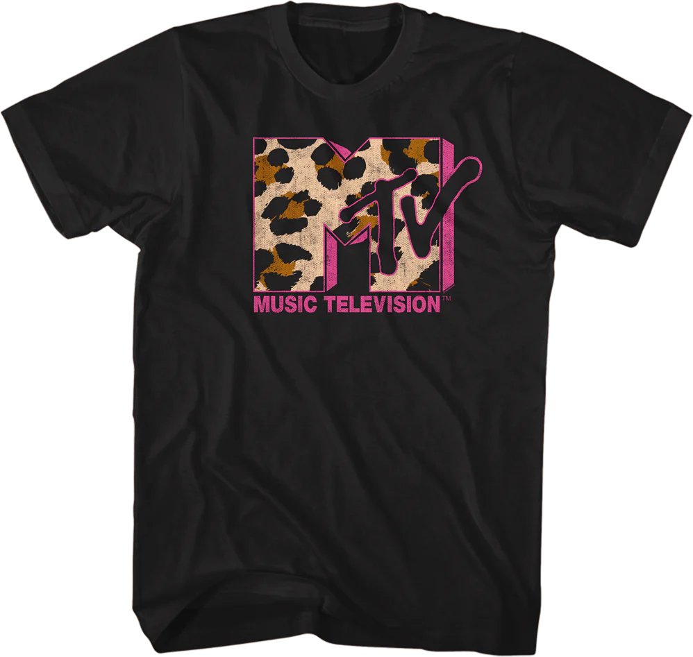 Leopard Print Logo MTV Shirt