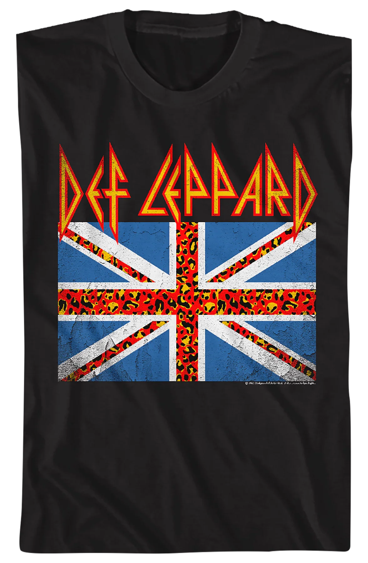 Leopard Print Union Jack Def Leppard T-Shirt - Image 2