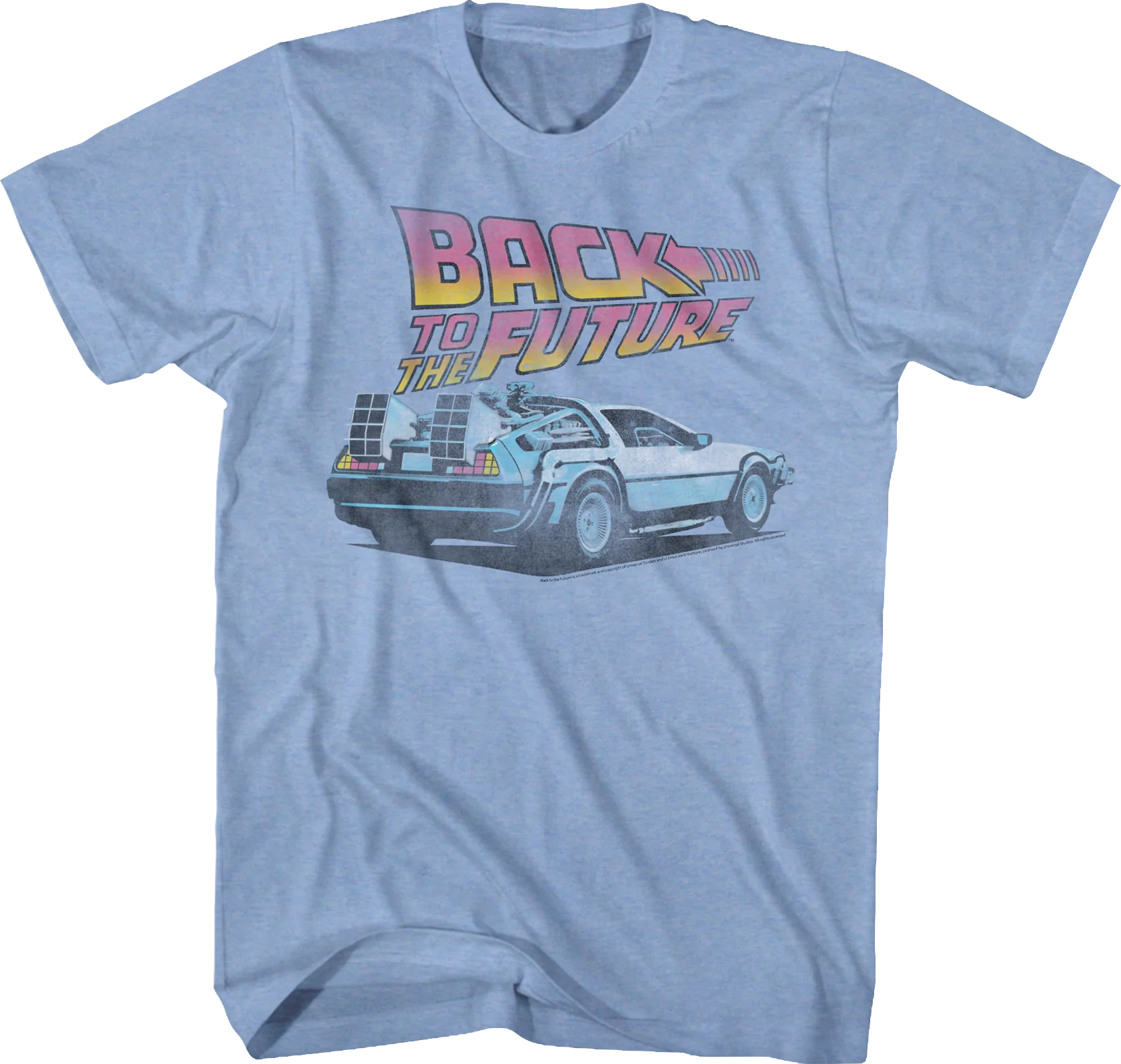 Light Blue DeLorean Back To The Future T-Shirt