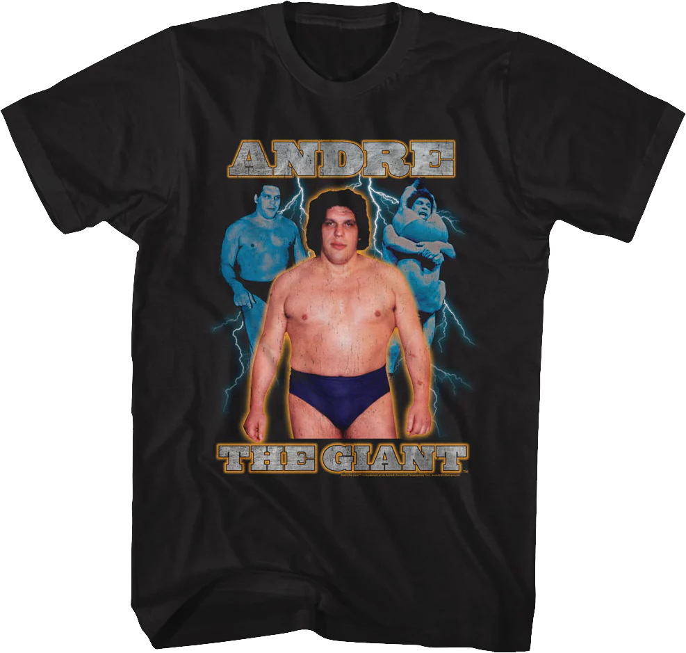 Lightning Bolt Collage Andre The Giant T-Shirt