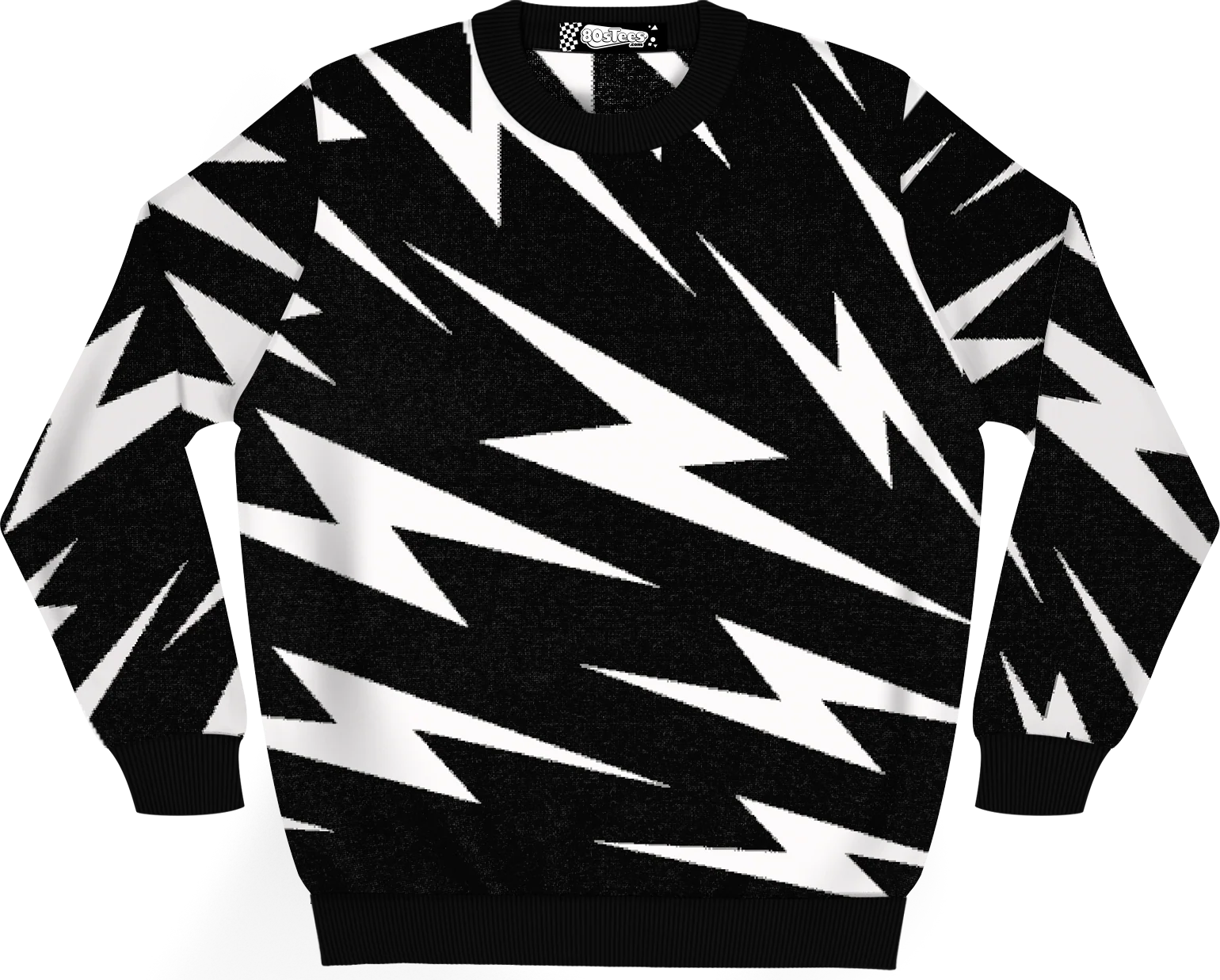 Lightning Bolt Pattern Knitted Sweater