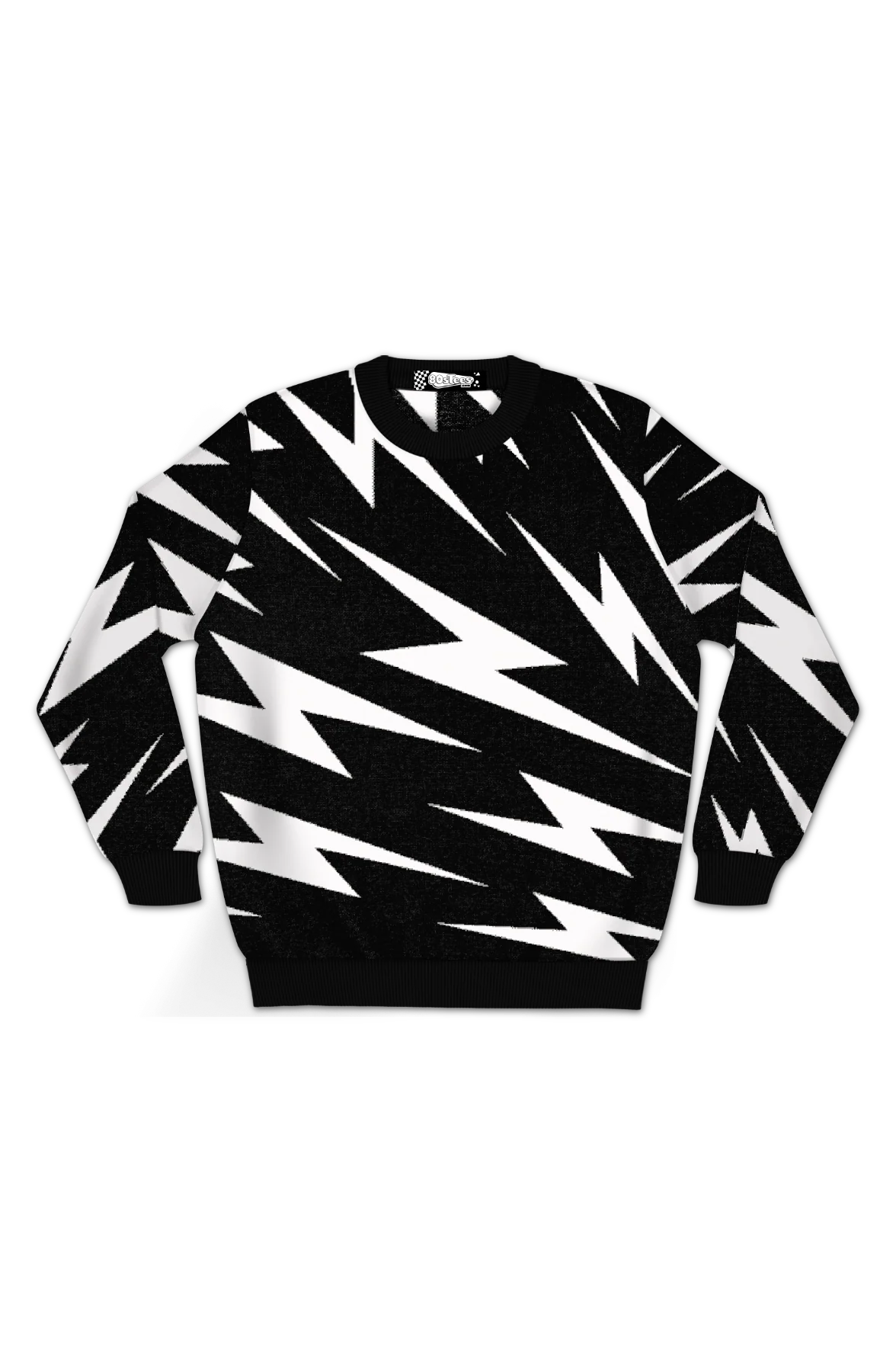 Lightning Bolt Pattern Knitted Sweater - Image 2
