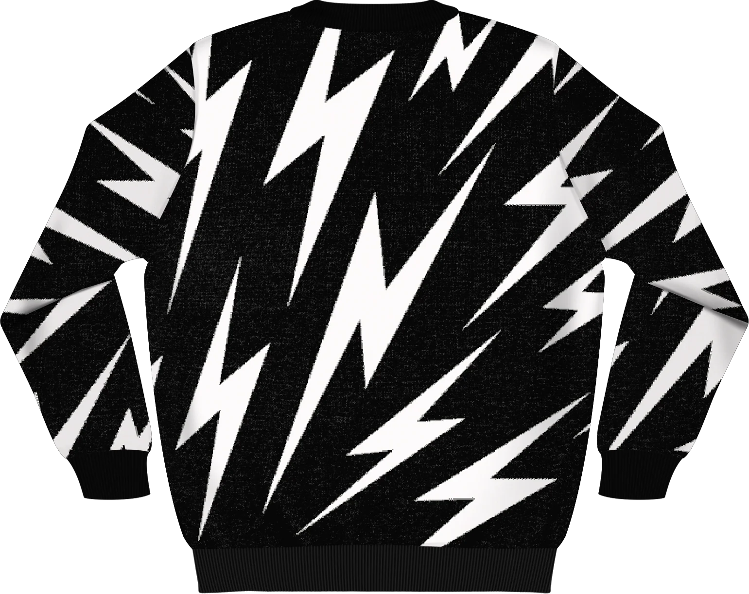 Lightning Bolt Pattern Knitted Sweater - Image 3