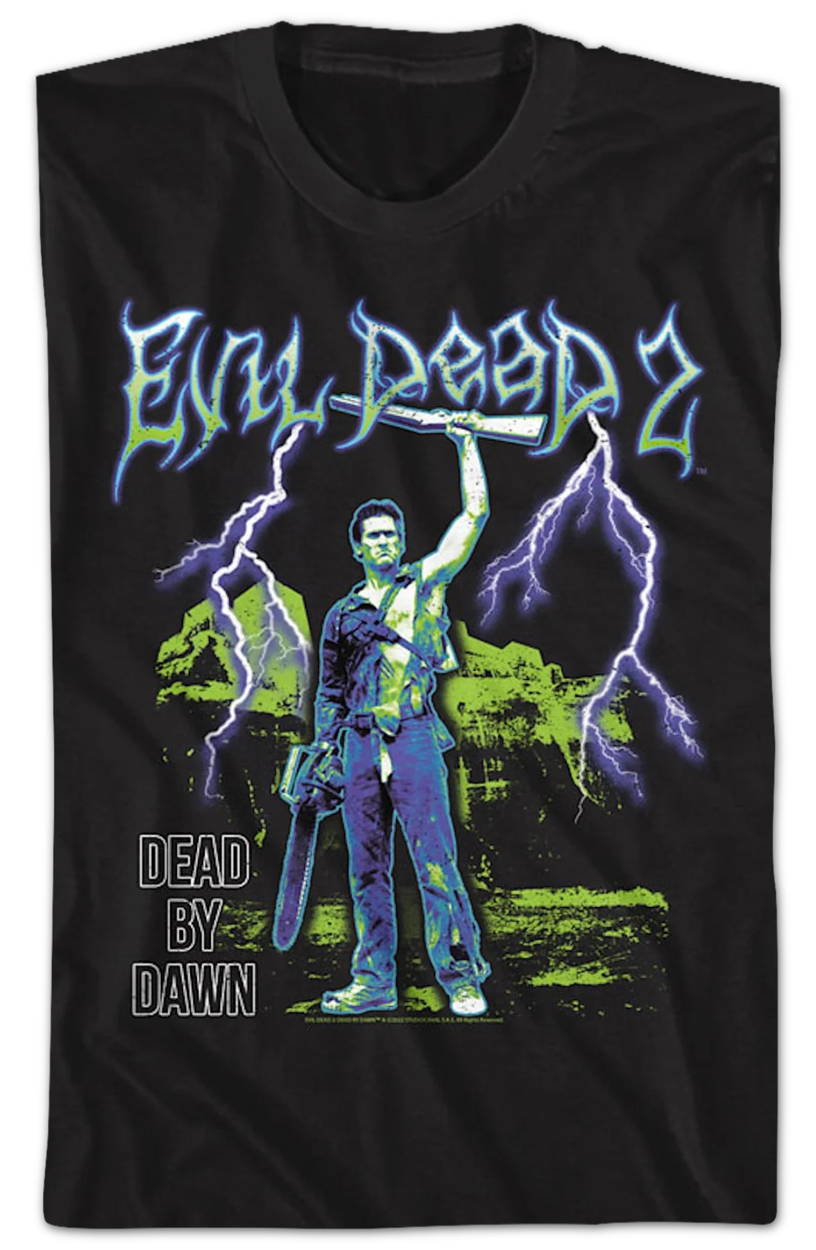 Lightning Storm Evil Dead 2 T-Shirt - Image 2