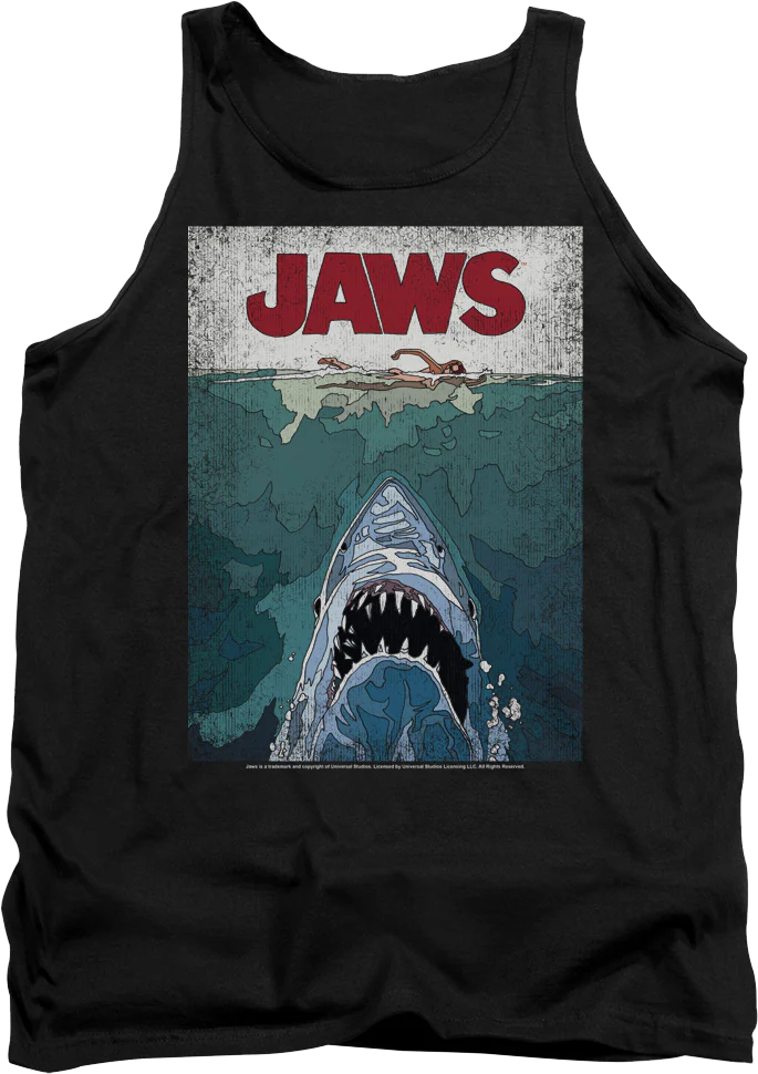 Lined Poster Jaws Tank Top