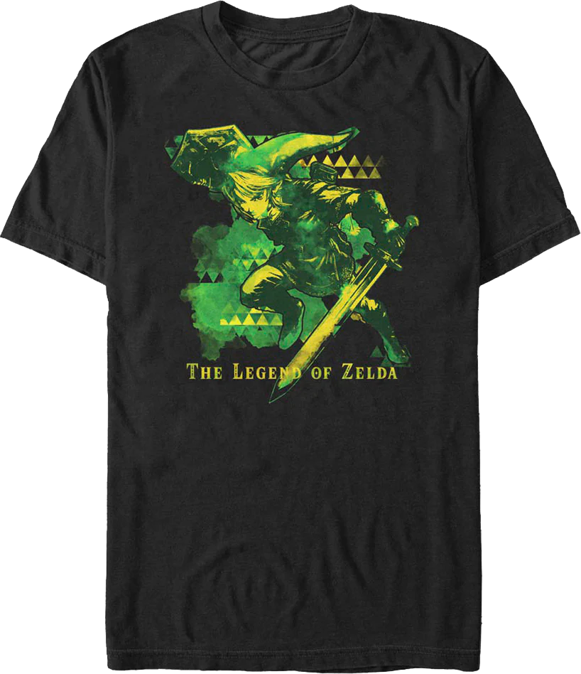 Link Action Pose Legend of Zelda Nintendo T-Shirt