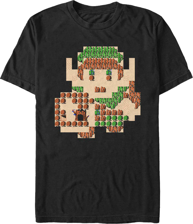 Link Overworld Map Legend of Zelda T-Shirt