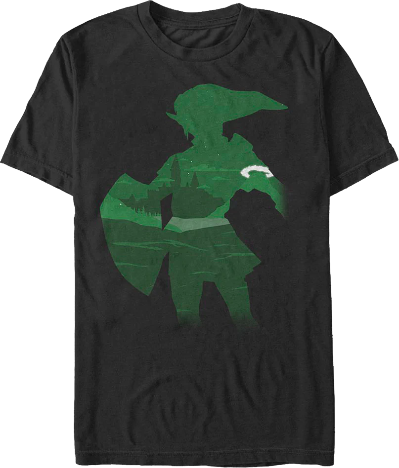 Link Silhouette Legend of Zelda Nintendo T-Shirt