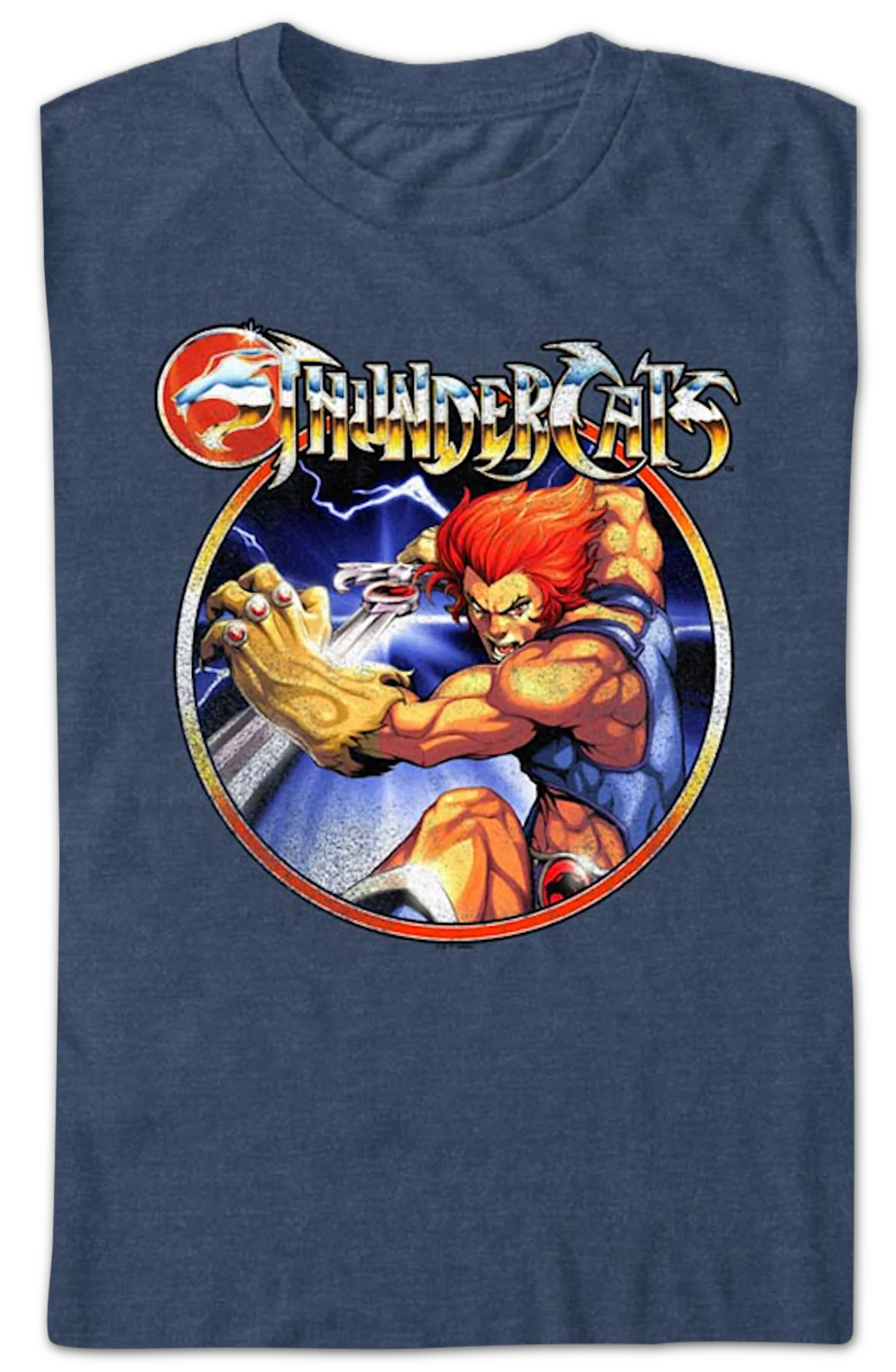 Lion-O Vintage Lightning Circle ThunderCats T-Shirt - Image 2