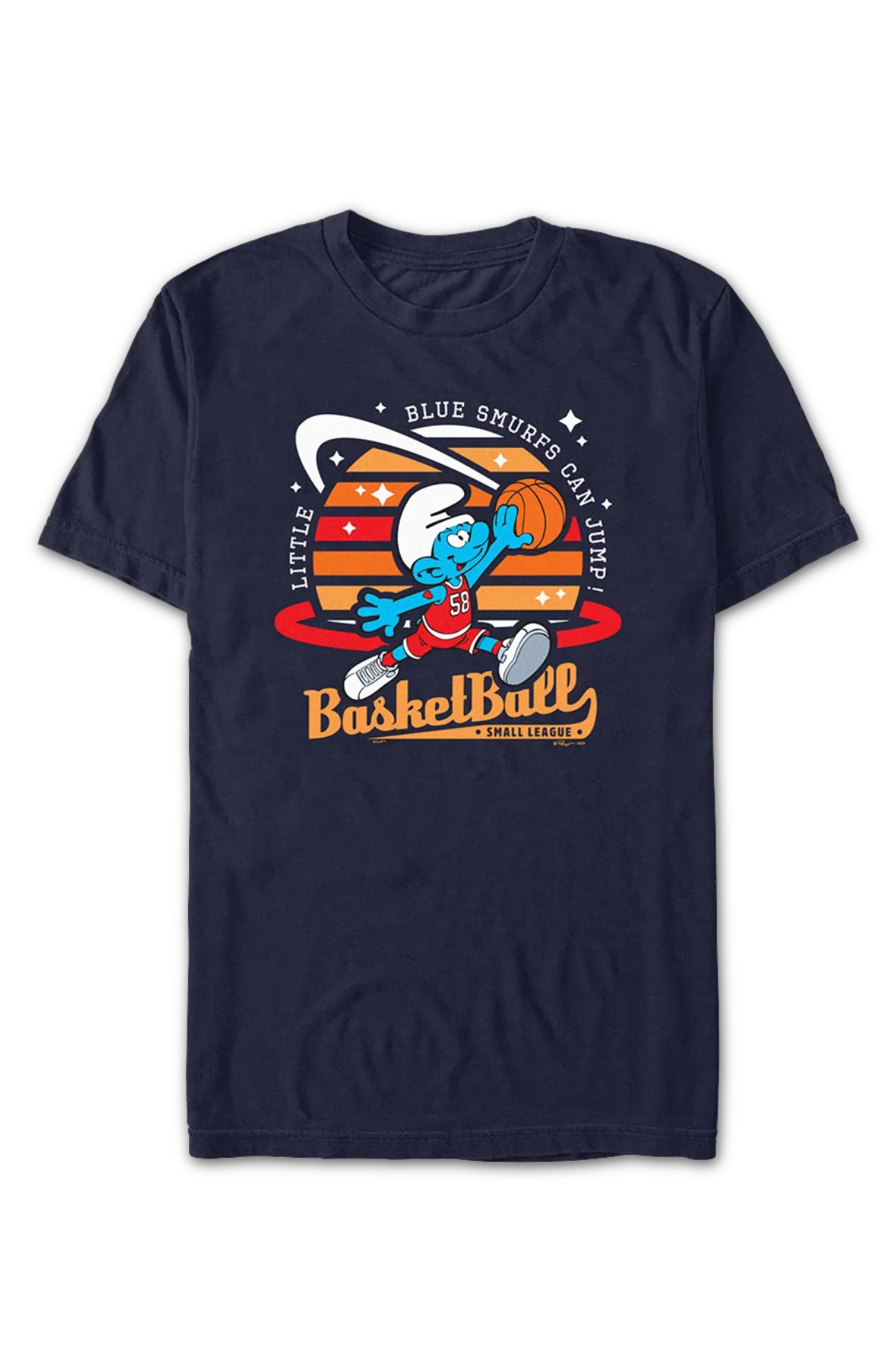 Little Blue Smurfs Can Jump Smurfs T-Shirt - Image 2