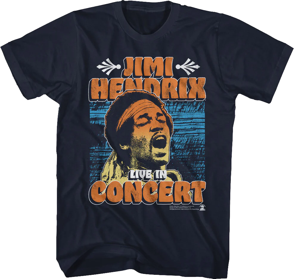 Live In Concert Jimi Hendrix T-Shirt