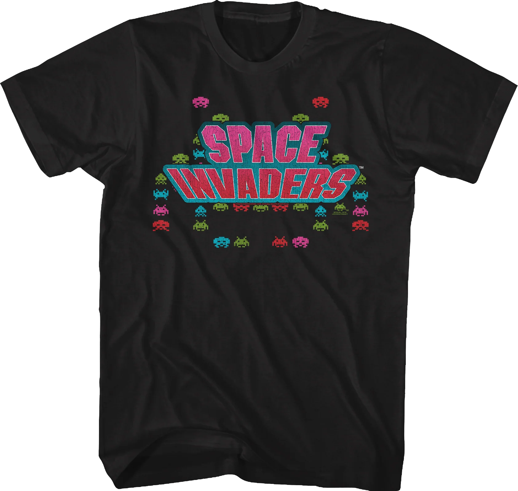 Logo and Aliens Space Invaders T-Shirt