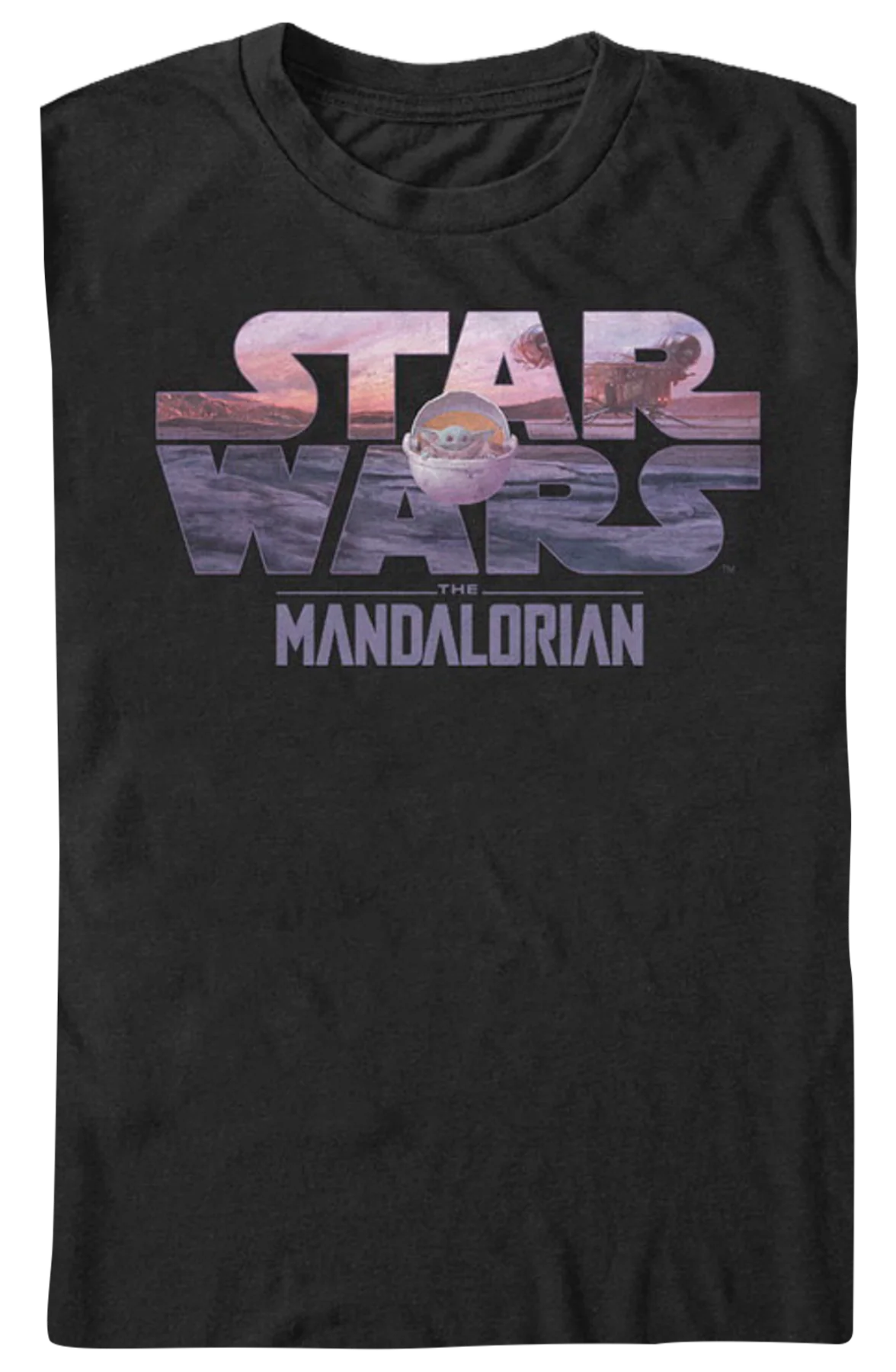 Logo And Child Star Wars The Mandalorian T-Shirt - Image 2