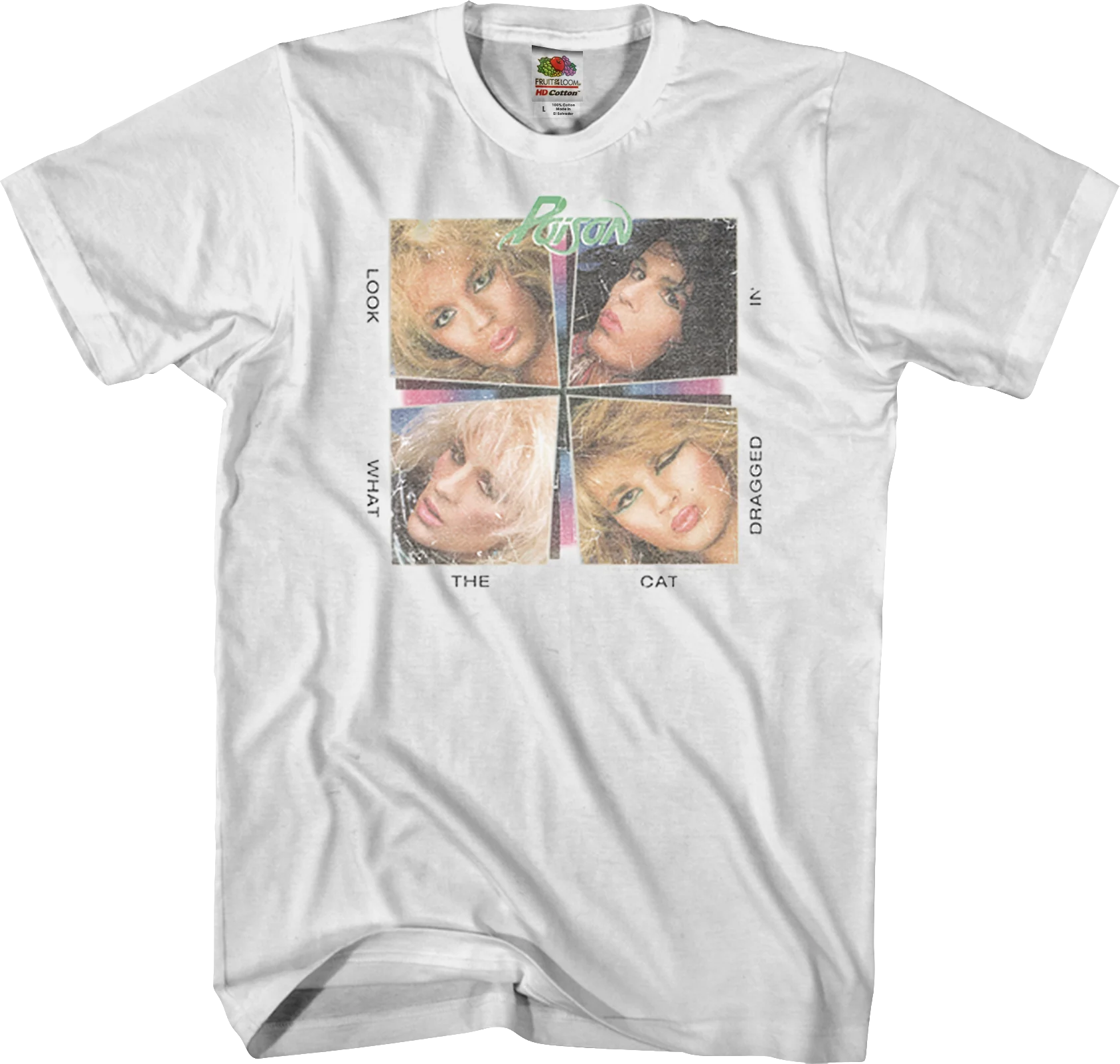 Look What The Cat Dragged In Album Cover Poison T-Shirt