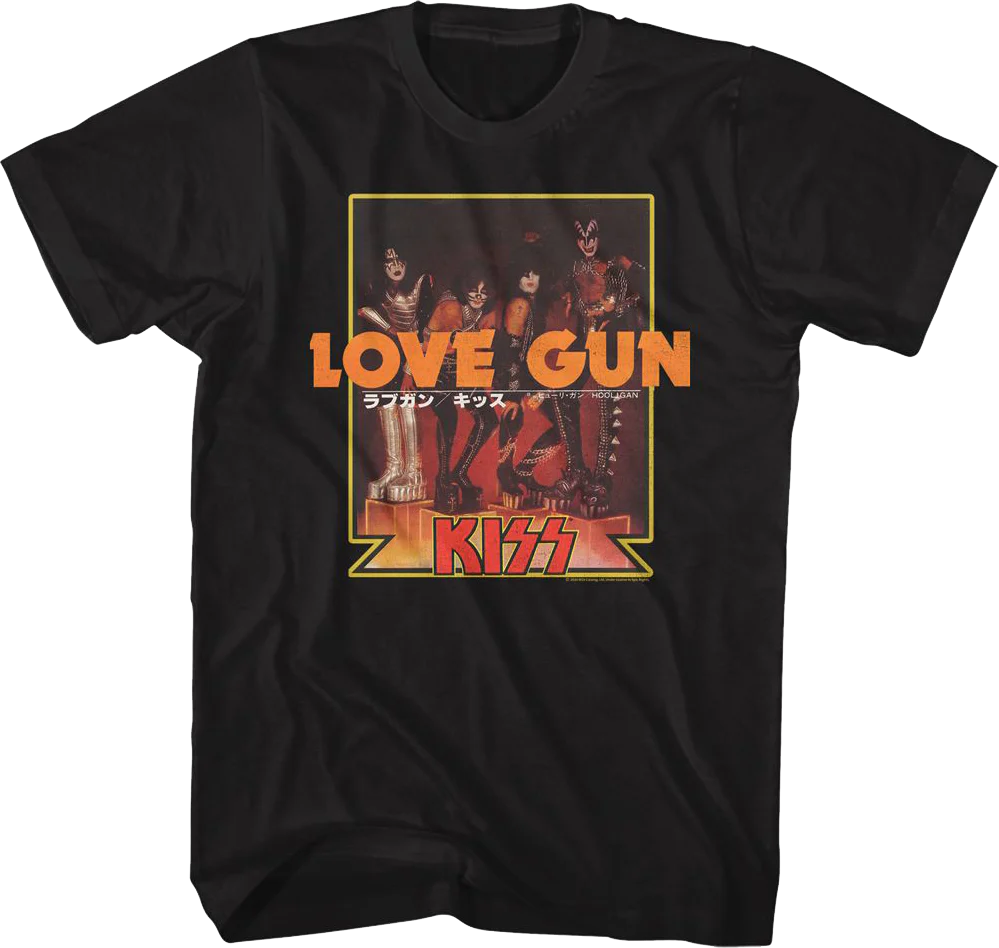 Love Gun Japanese Poster KISS T-Shirt