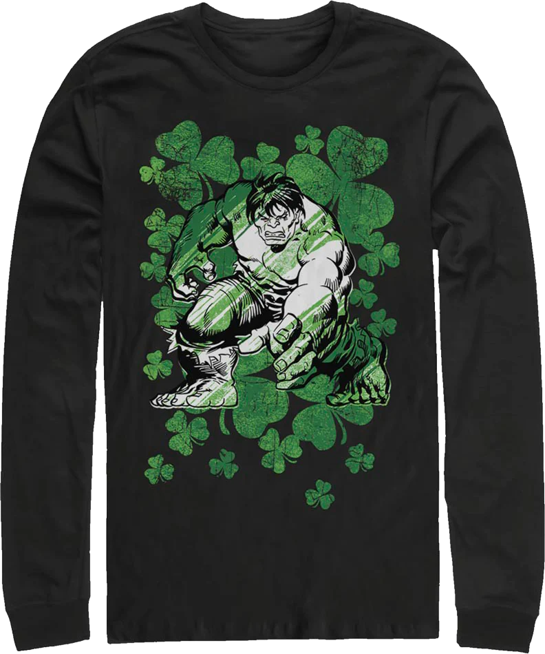 Lucky Hulk Sketch Marvel Comics Long Sleeve Shirt