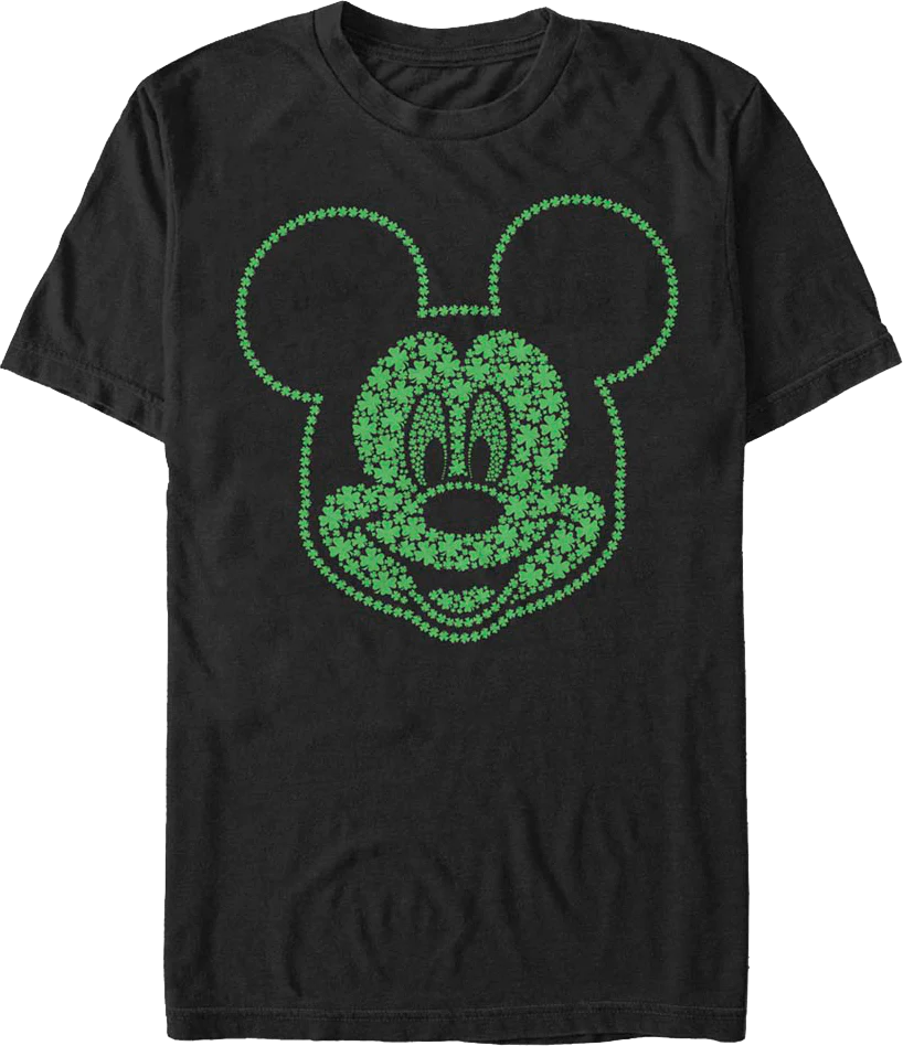 Lucky Mickey Mouse Four-Leaf Clovers Disney T-Shirt