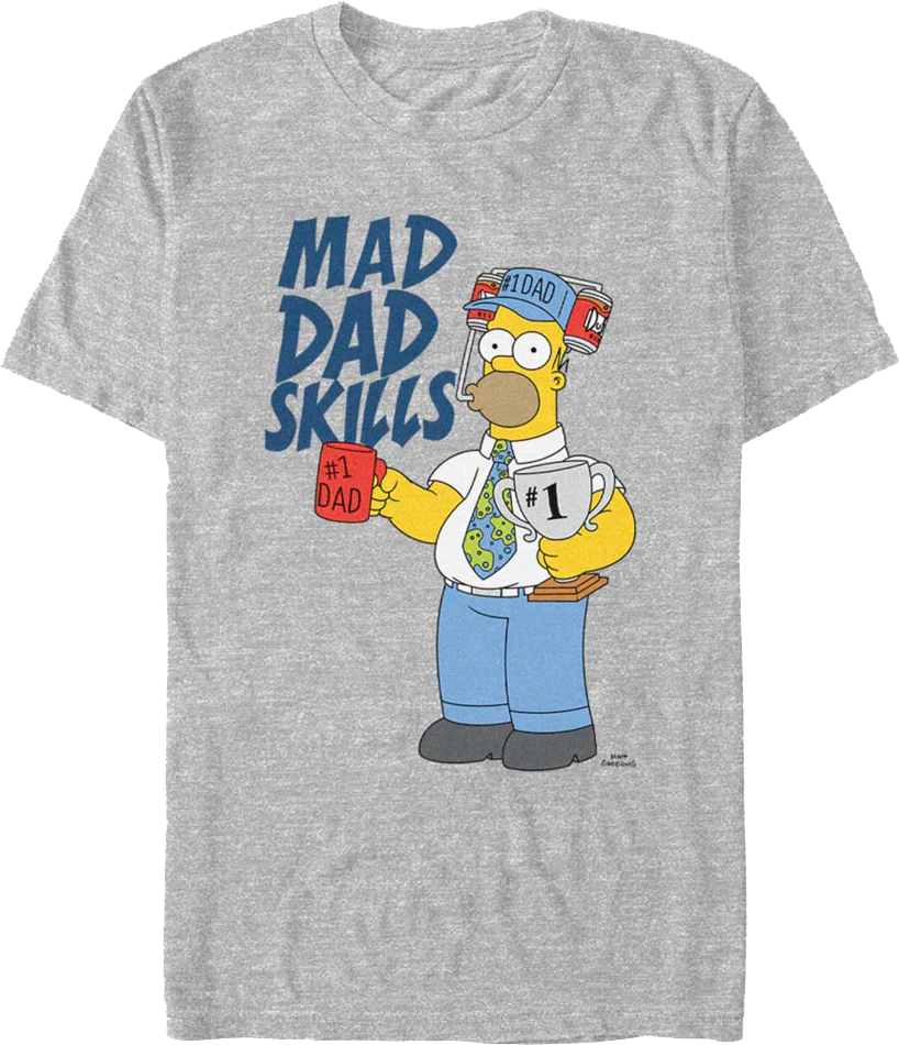 Mad Dad Skills Simpsons T-Shirt