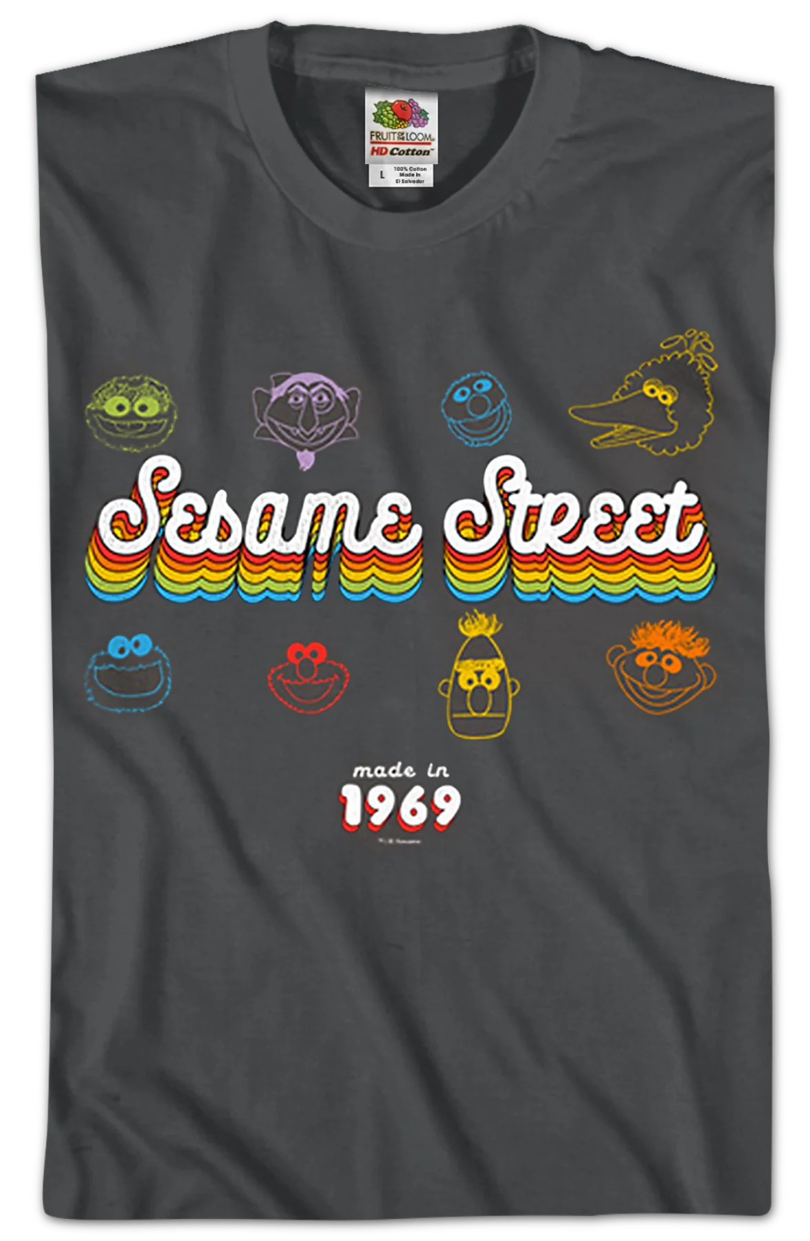 Made in 1969 Sesame Street T-Shirt - Image 2