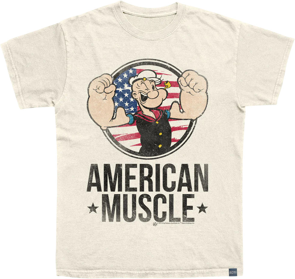 Made In USA American Muscle Popeye T-Shirt