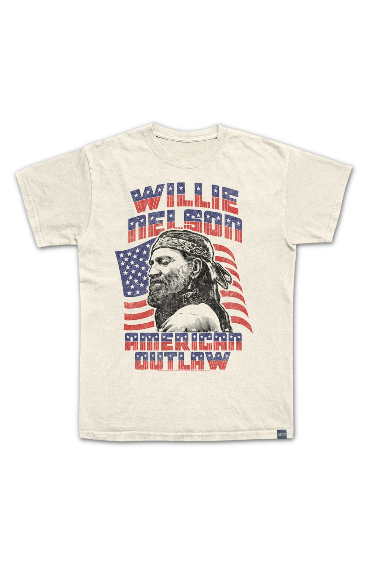 Made In USA American Outlaw Willie Nelson T-Shirt - Image 2