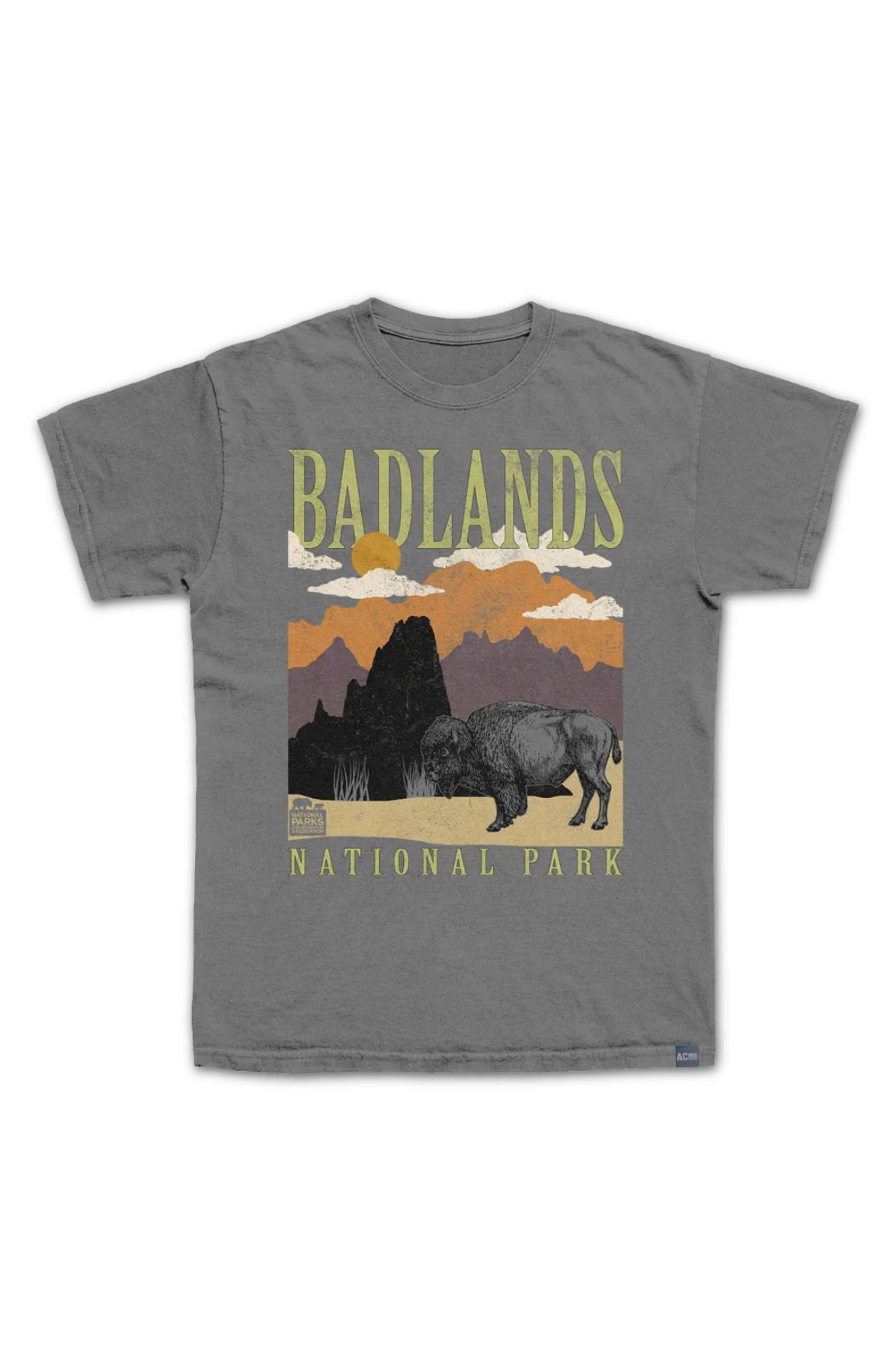 Made In USA Badlands Minimalist Landscape NPCA T-Shirt - Image 2