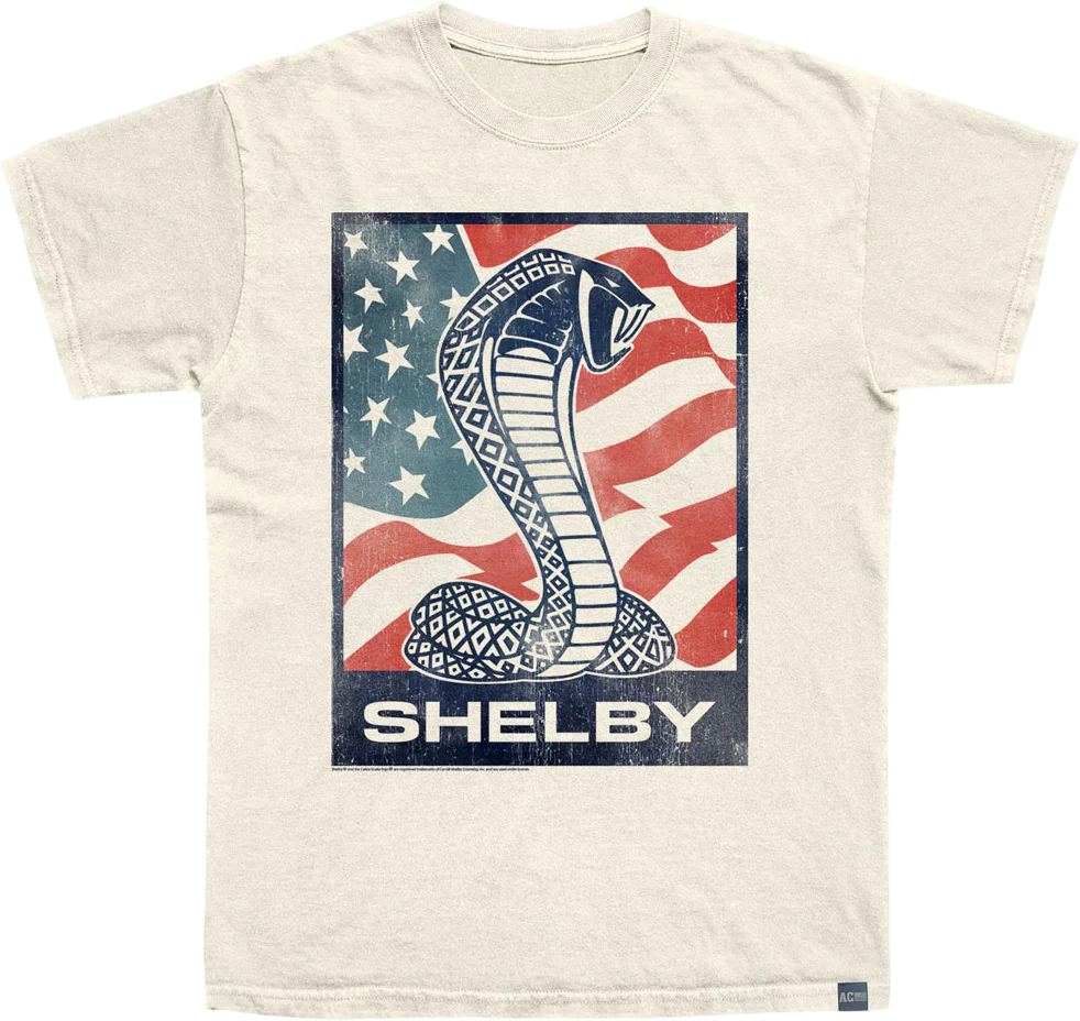 Made In USA Carroll Shelby Flag Snake T-Shirt