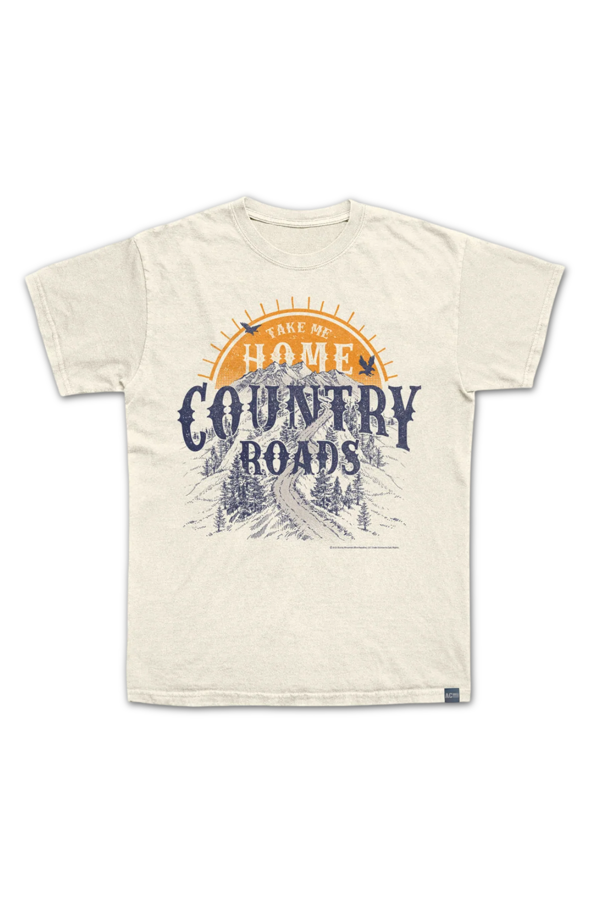 Made In USA Country Roads Sunset John Denver T-Shirt - Image 2