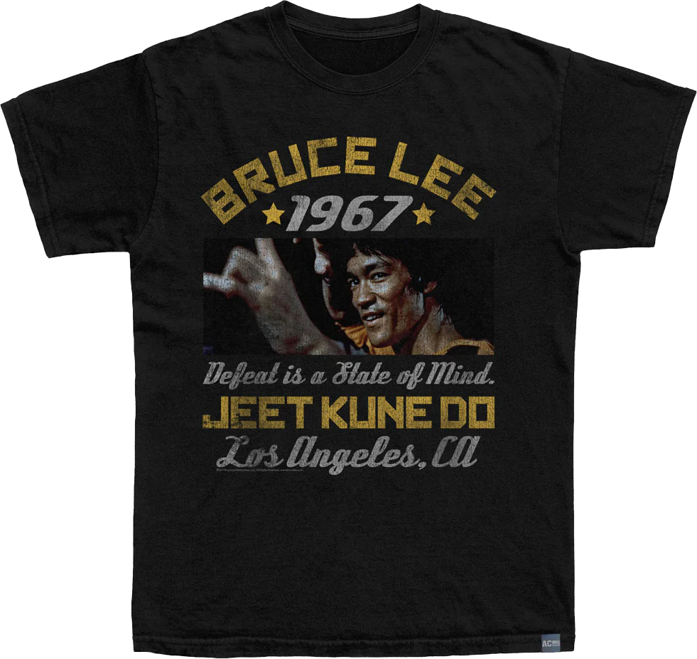 Made In USA Defeat Is A State Of Mind Bruce Lee T-Shirt