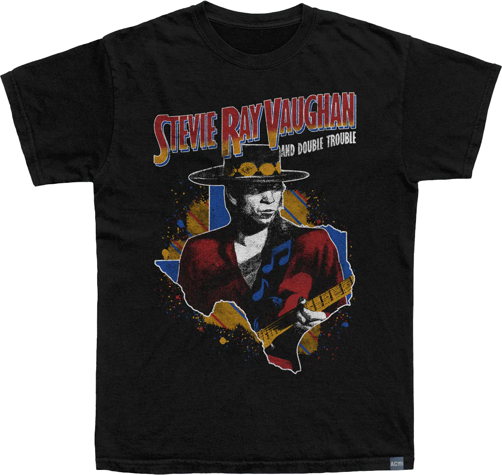 Made In USA Double Trouble Stevie Ray Vaughan T-Shirt