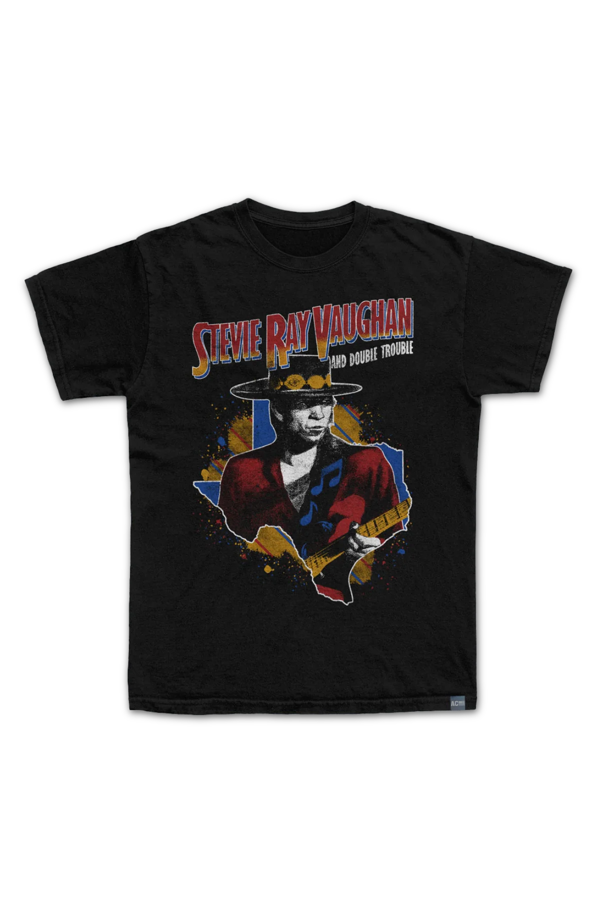 Made In USA Double Trouble Stevie Ray Vaughan T-Shirt - Image 2