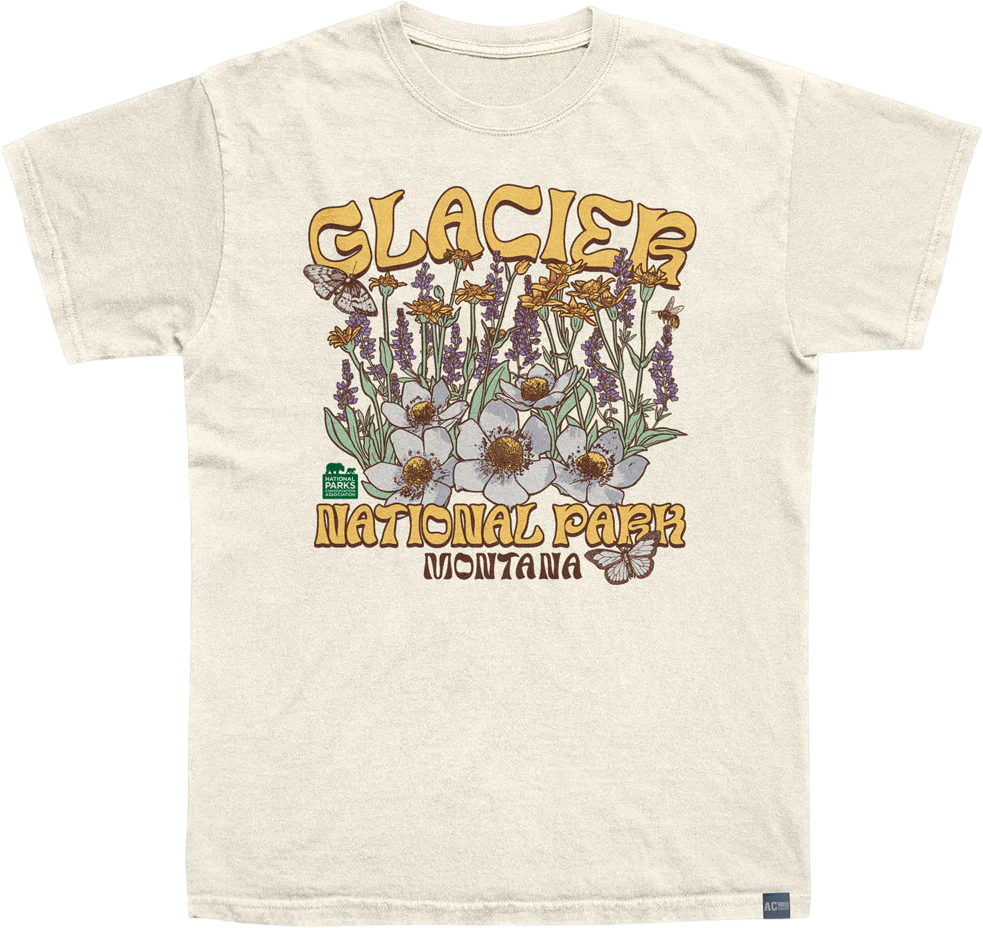 Made In USA Glacier Wildflowers NPCA T-Shirt