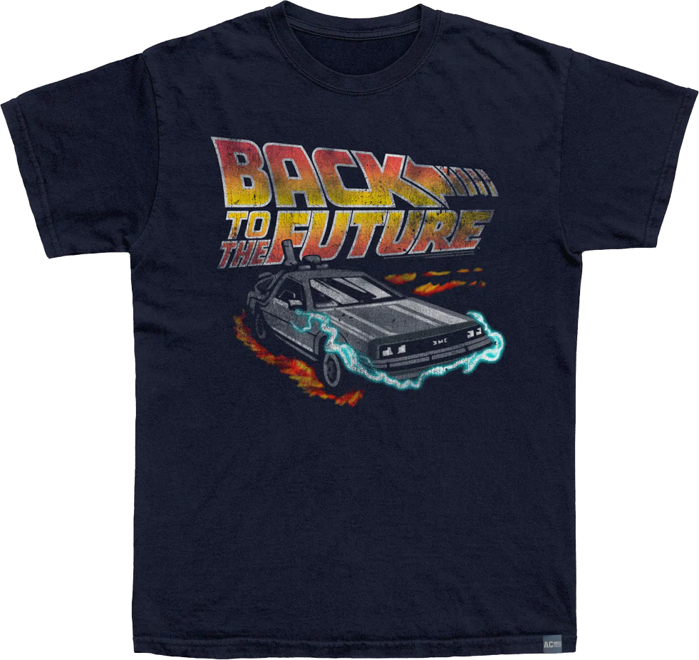 Made In USA Lightning DeLorean Back To The Future T-Shirt