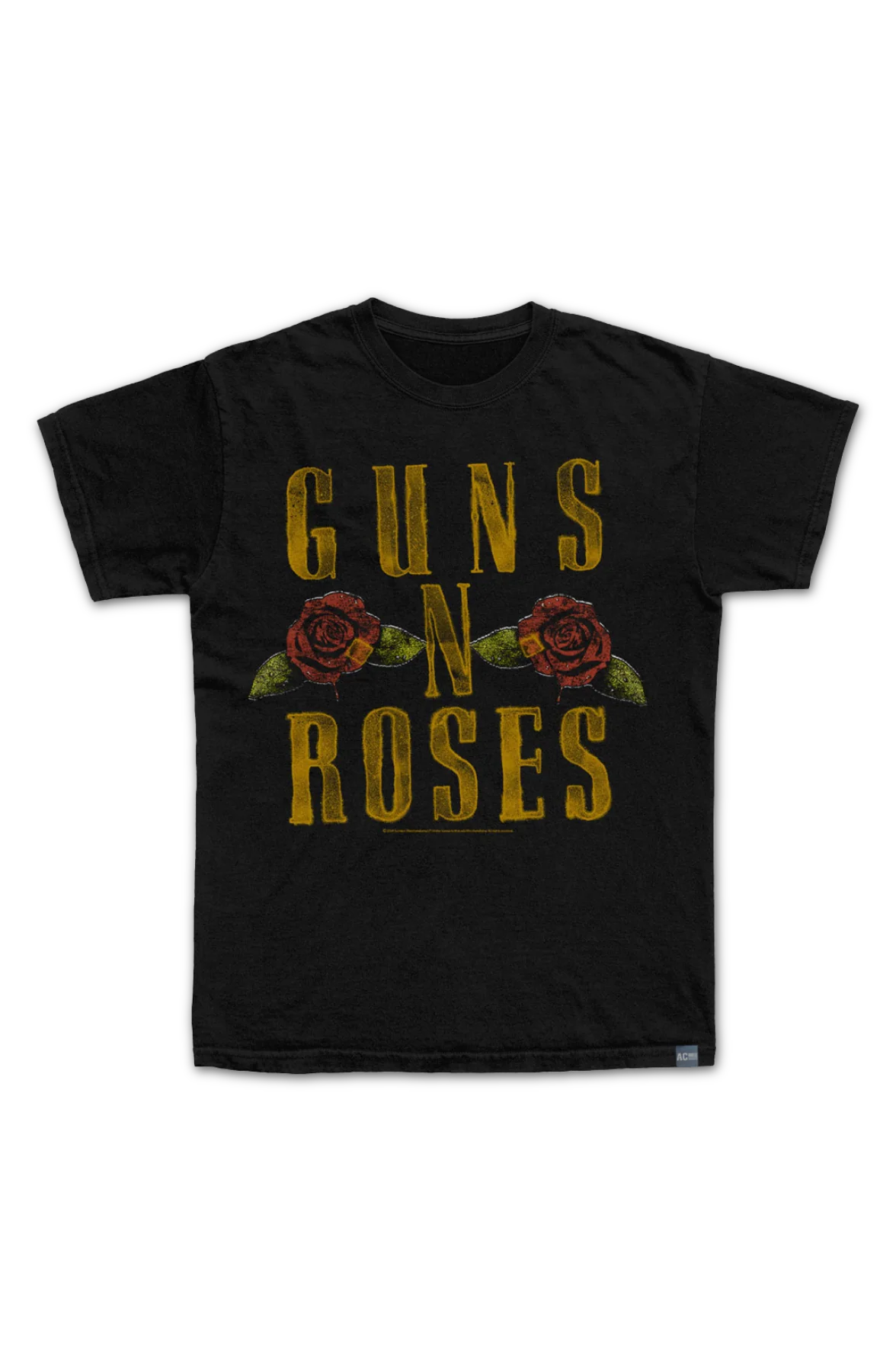 Made In USA Logo and Roses Guns N Roses T-Shirt - Image 2