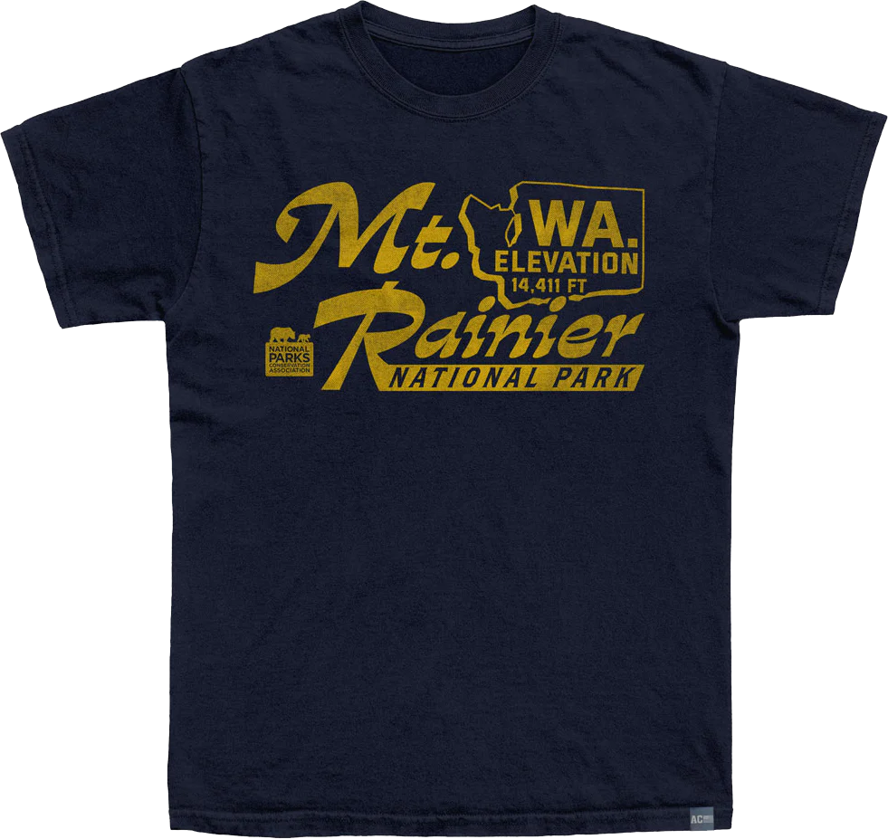 Made In USA Mt. Ranier Elevation NPCA T-Shirt