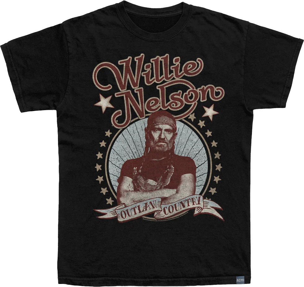 Made In USA Outlaw Country Willie Nelson T-Shirt