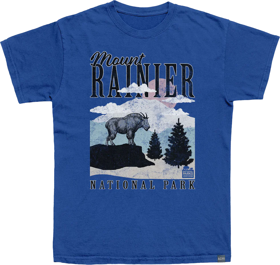 Made In USA Ranier Minimalist Landscape NPCA T-Shirt