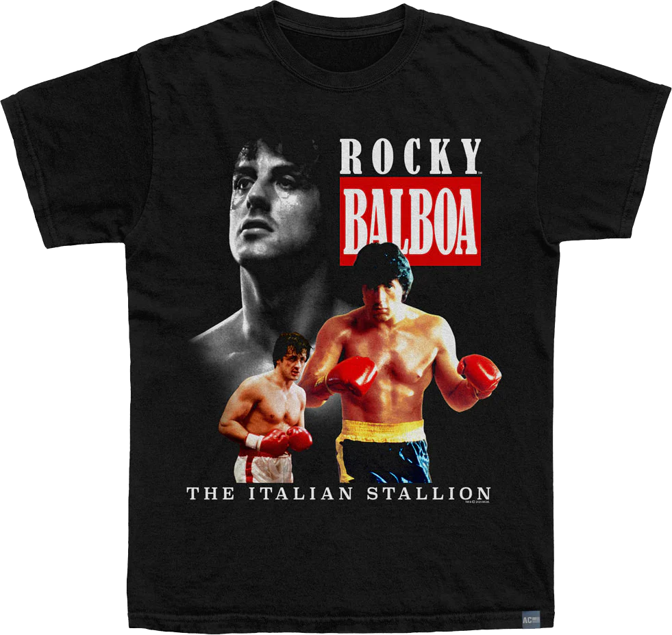 Made In USA Three Times the Stallion Rocky T-Shirt
