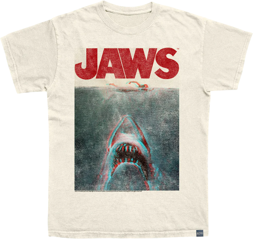 Made In USA Vintage 3D Movie Poster Jaws T-Shirt