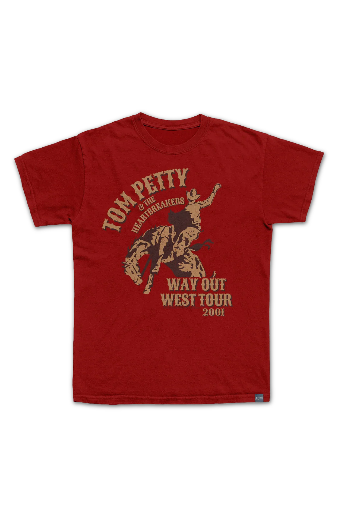 Made In USA Way Out West Tour 2001 Tom Petty T-Shirt - Image 2