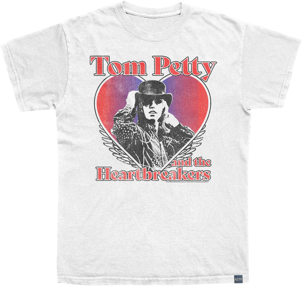 Made In USA Winged Heart Tom Petty T-Shirt