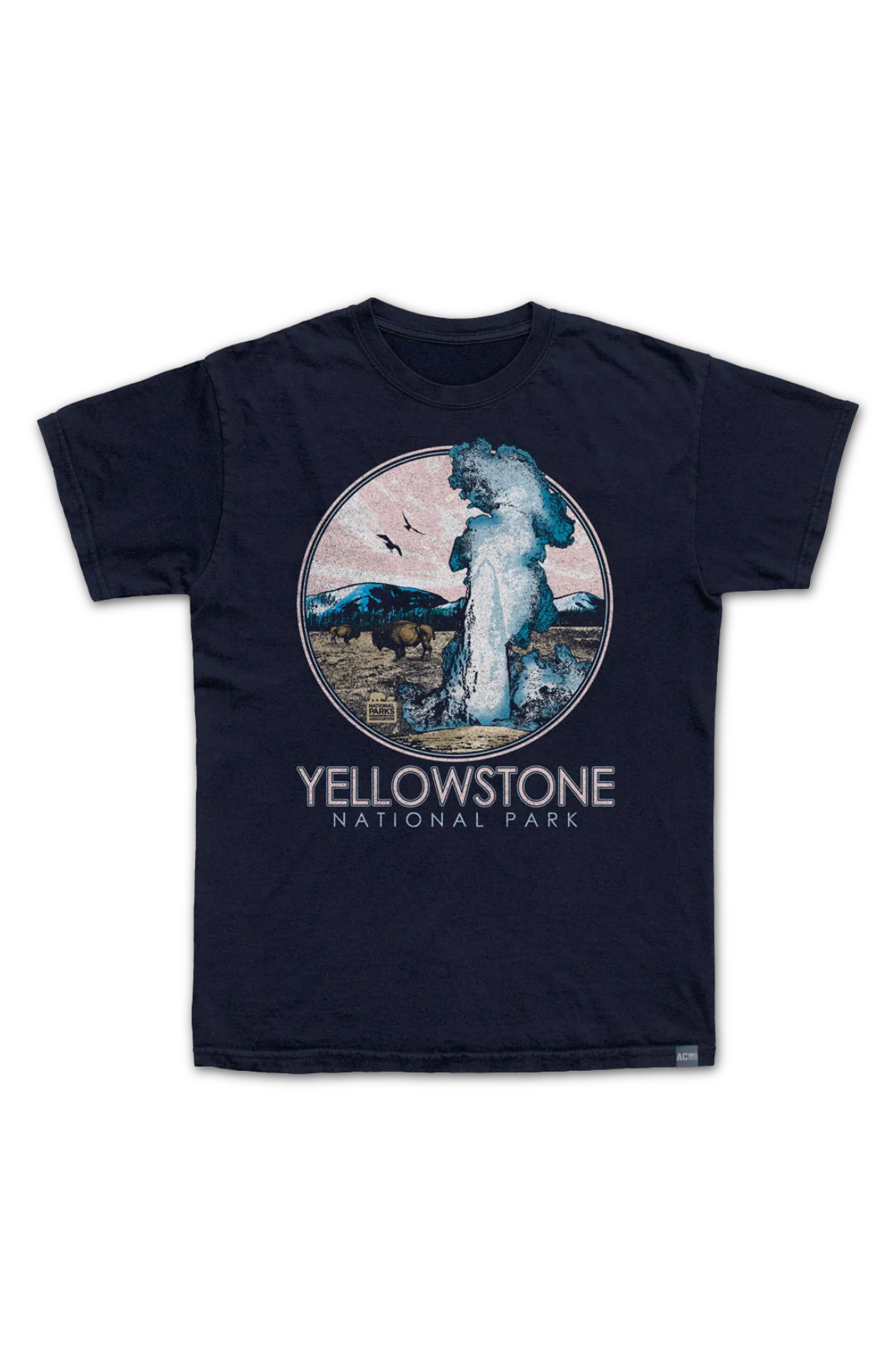 Made In USA Yellowstone Geyser Circle NPCA T-Shirt - Image 2
