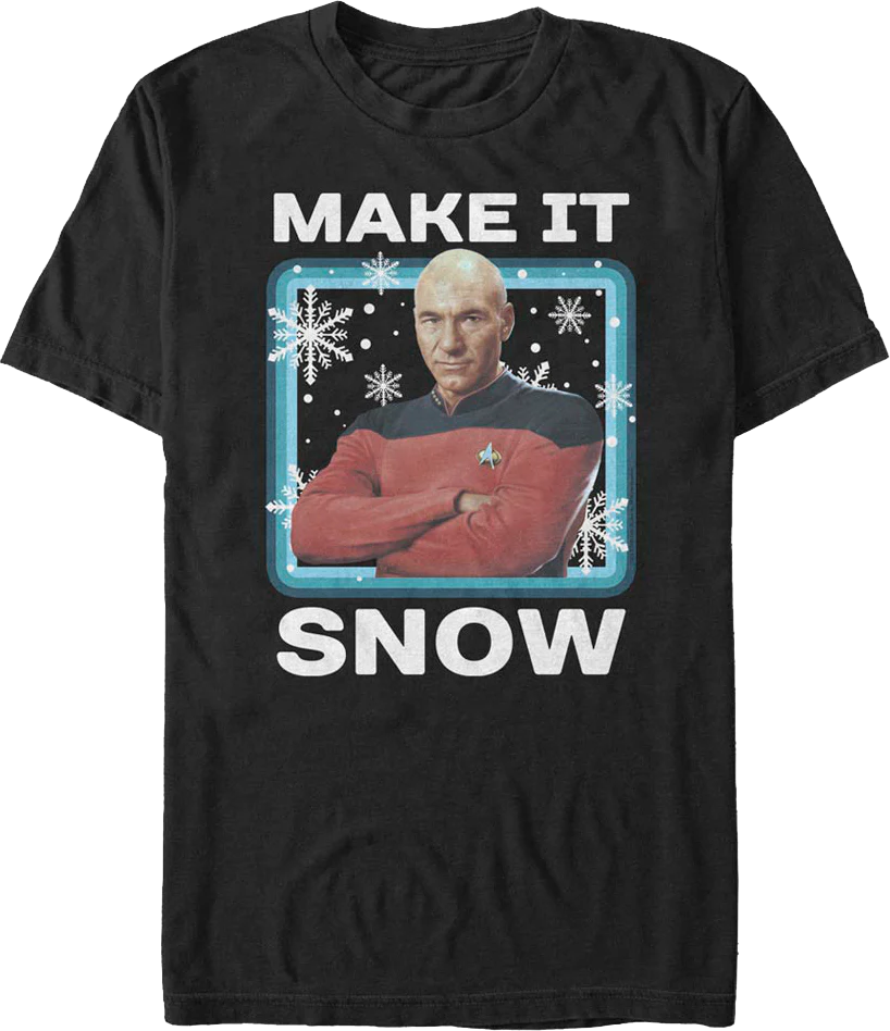 Make It Snow Star Trek The Next Generation T-Shirt