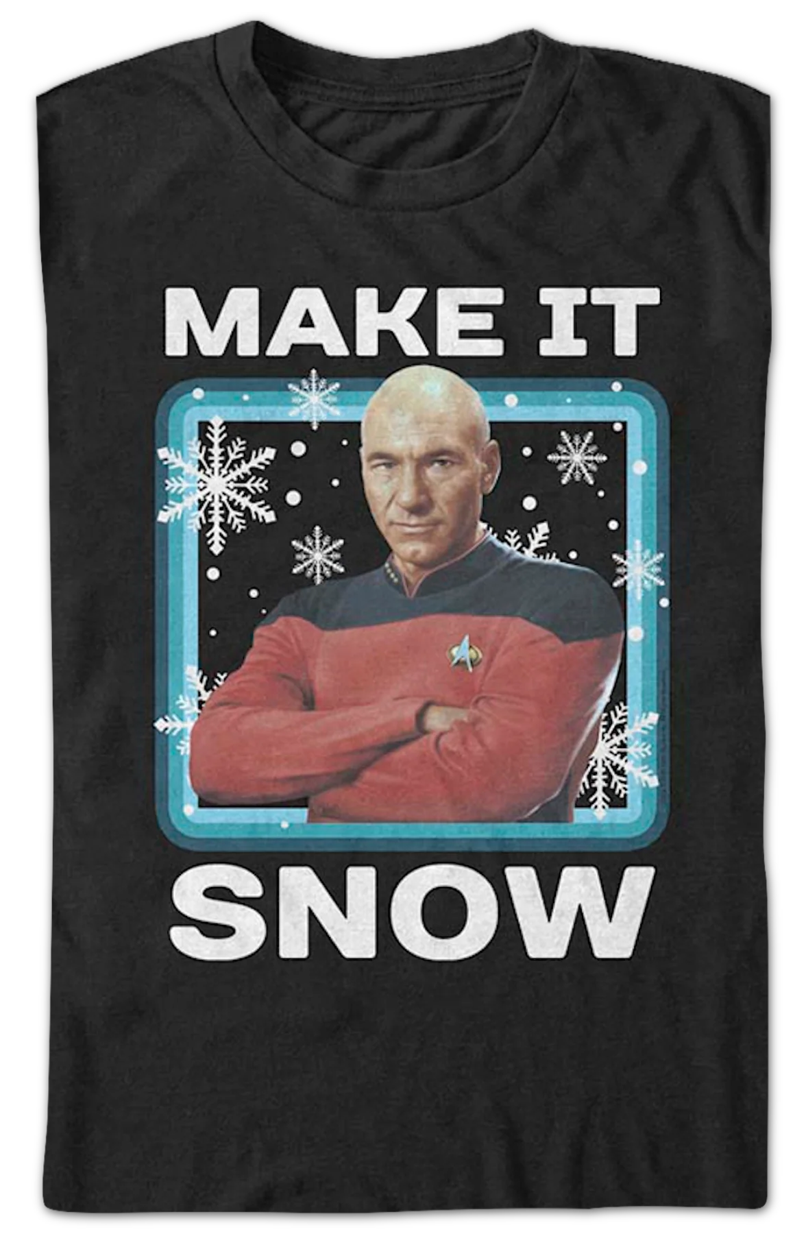 Make It Snow Star Trek The Next Generation T-Shirt - Image 2