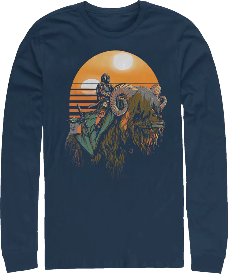 Mandalorian Bantha Riders Star Wars Long Sleeve Shirt