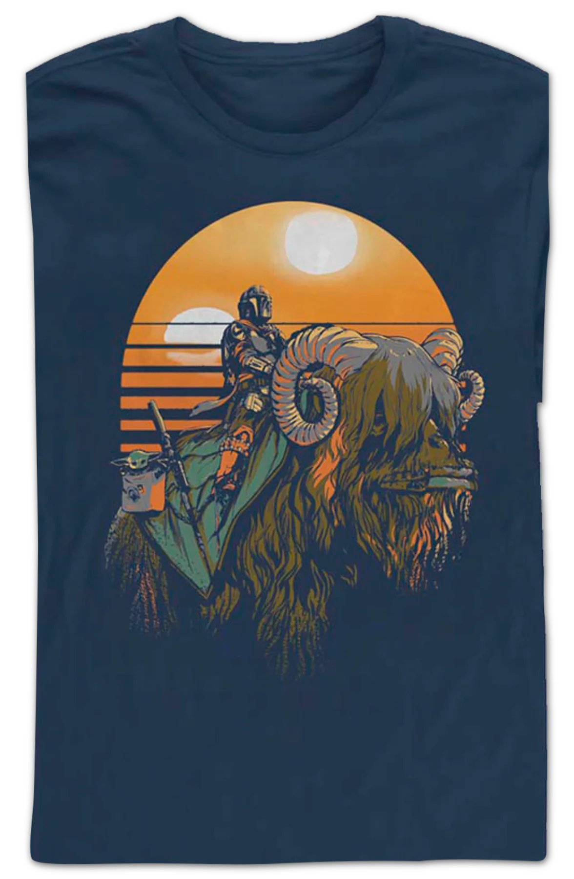 Mandalorian Bantha Riders Star Wars Long Sleeve Shirt - Image 2