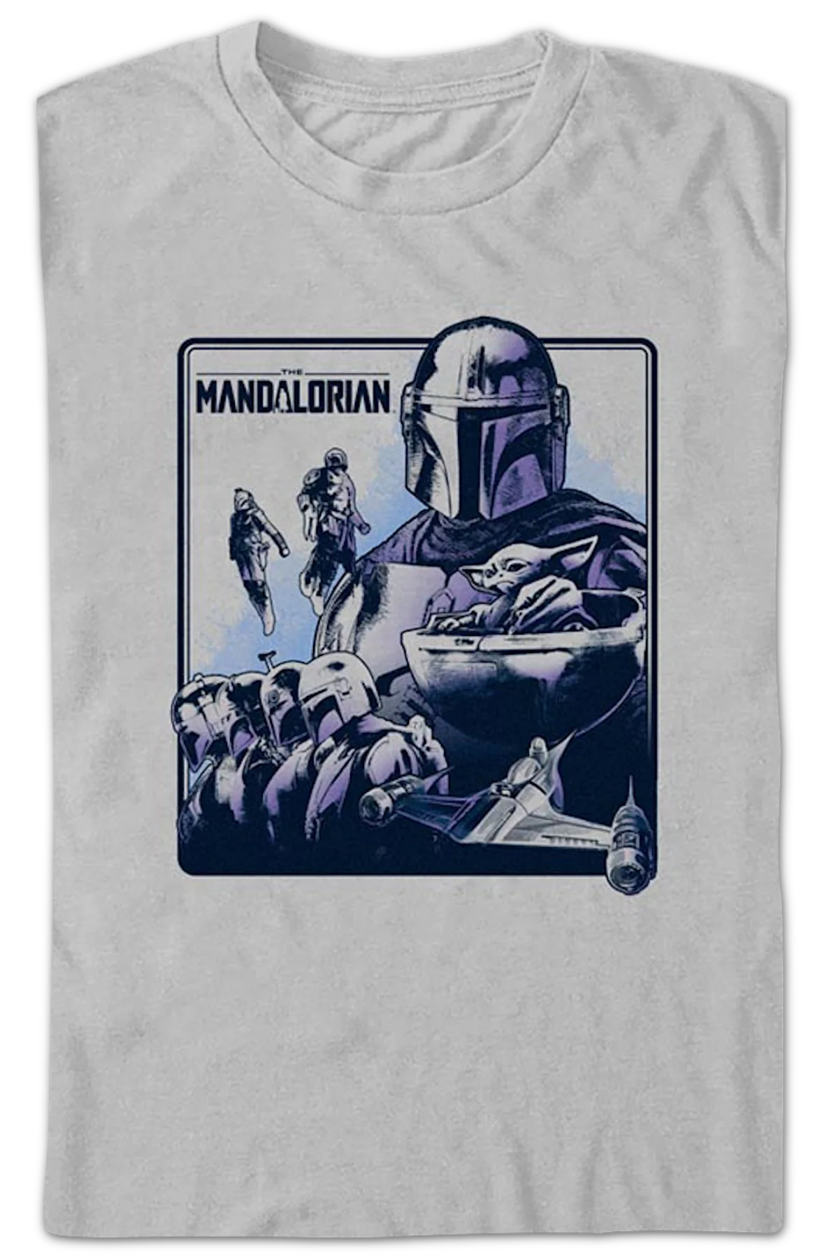 Mandalorian Character Collage Star Wars T-Shirt - Image 2