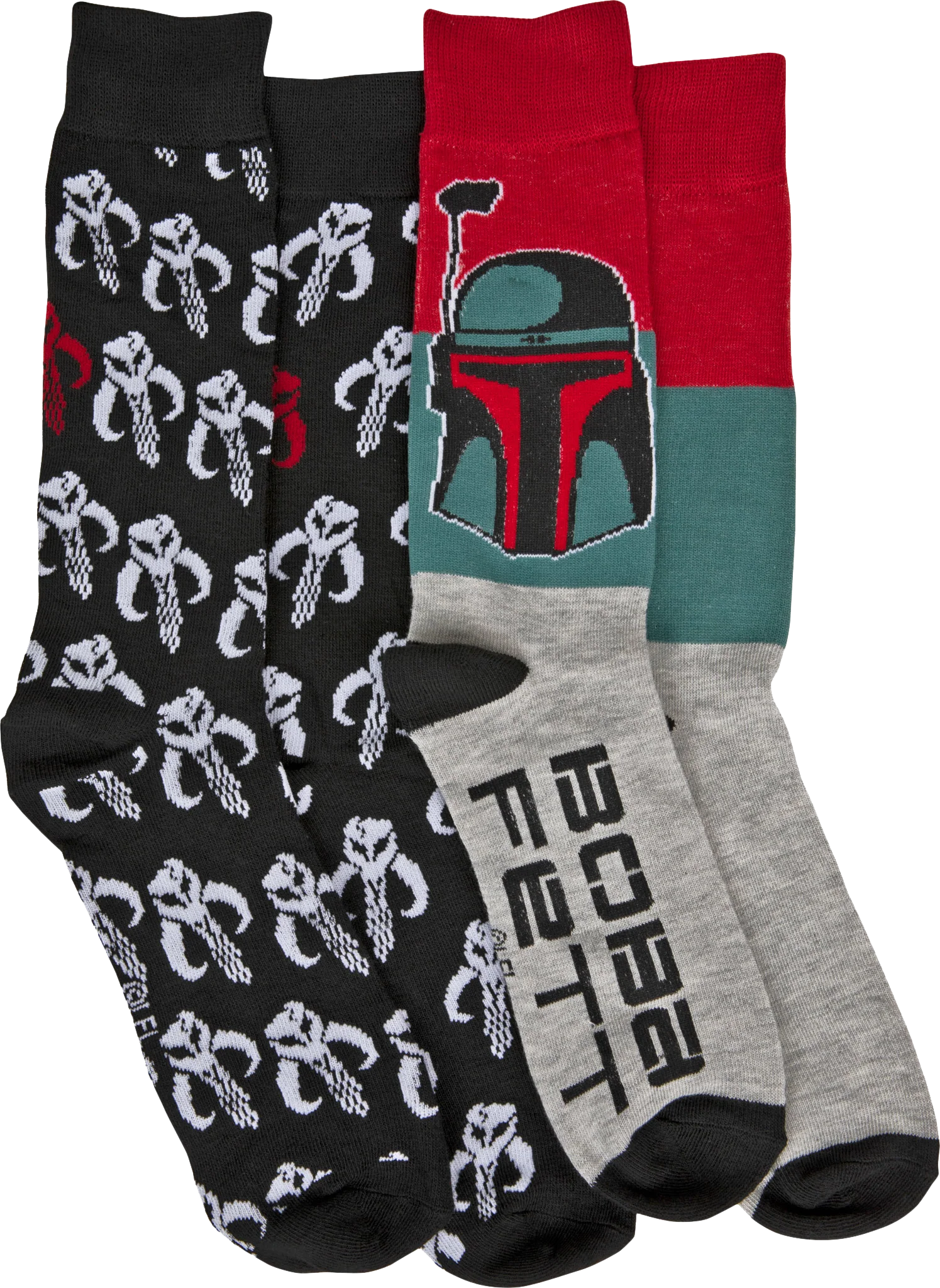 Mandalorian Logo And Boba Fett 2-Pack Star Wars Socks - Image 2