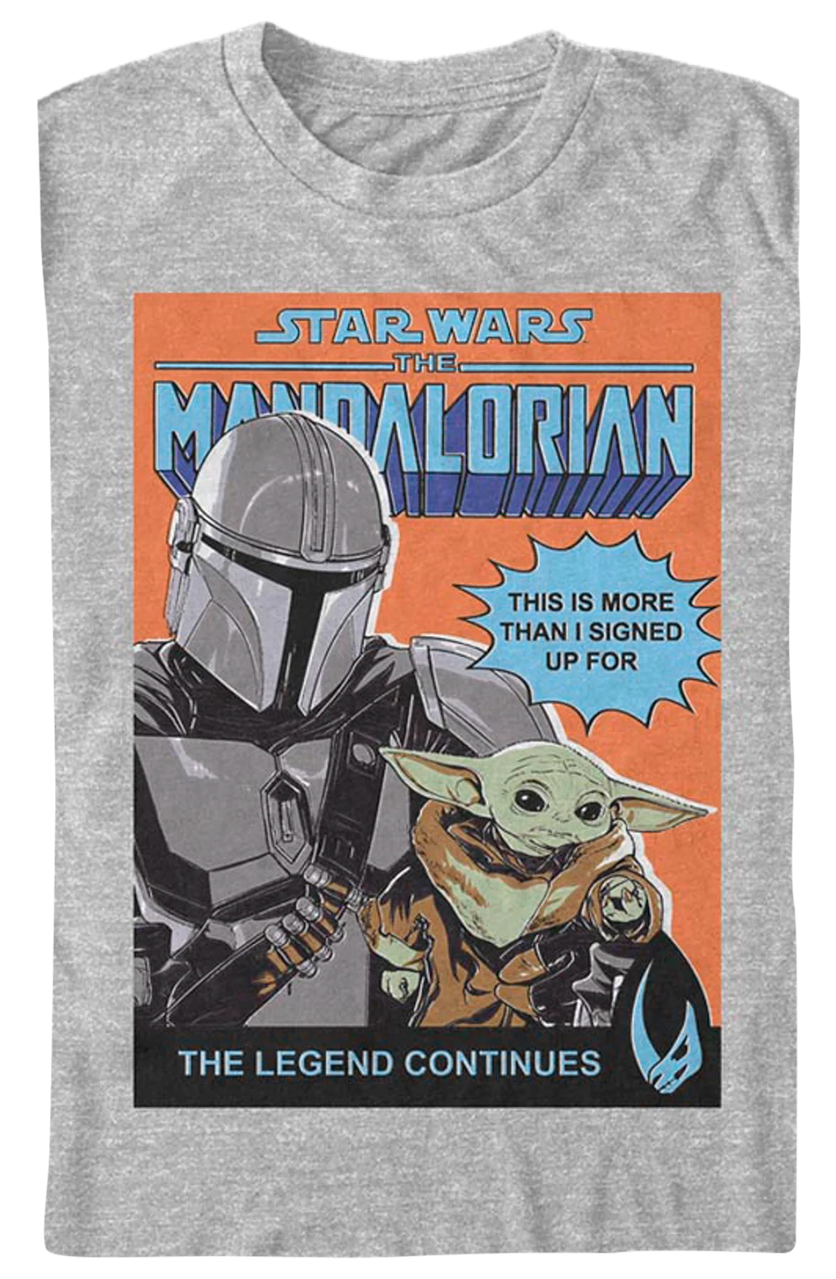 Mandalorian The Legend Continues Comic Book Cover Star Wars T-Shirt - Image 2