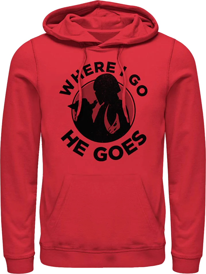 Mandalorian Where I Go He Goes Star Wars Hoodie